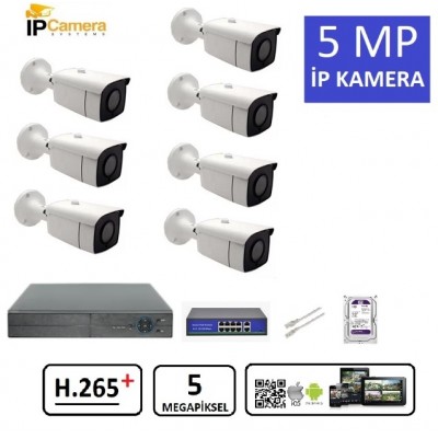 8 Kameralı 5MP ULTRAHD IP Kamera Seti ST-640