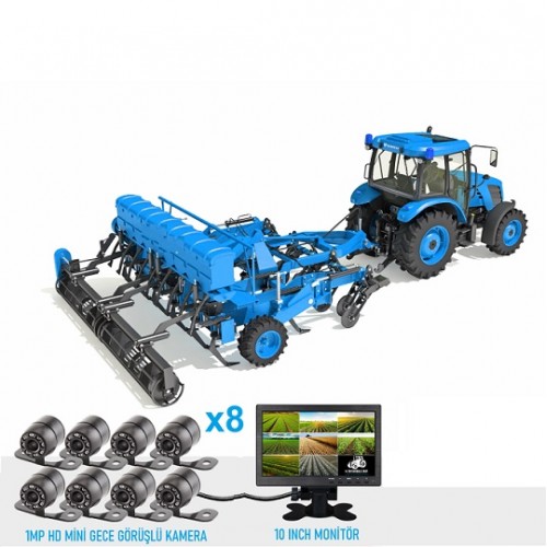 8 Kameralı Mibzer Tohum Ekme Makinesi Kamera Seti MB-288