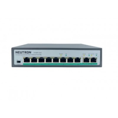 Neutron NT-PS08-120 8 Port Poe + 2 Port Uplink 250Mt 120W Poe Switch