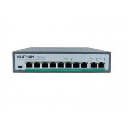 Neutron NT-PS08-120 8 Port Poe + 2 Port Uplink 250Mt 120W Poe Switch