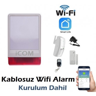 KABLOSUZ WİFİ SMART HOME ALARM SETİ KURULUM DAHİL