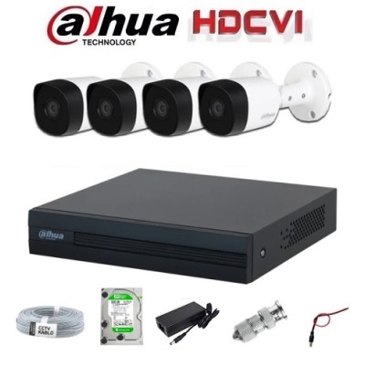 Dahua 2mp 4 Kameralı Dış Ortam Ahd Hd-Cvi Full Kamera Set