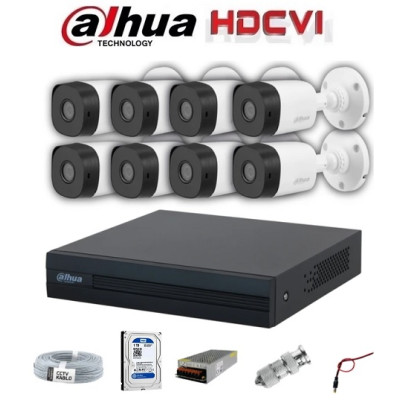 Dahua 2mp 8 Kameralı Dış Ortam Ahd Hd-Cvi Full Kamera Seti
