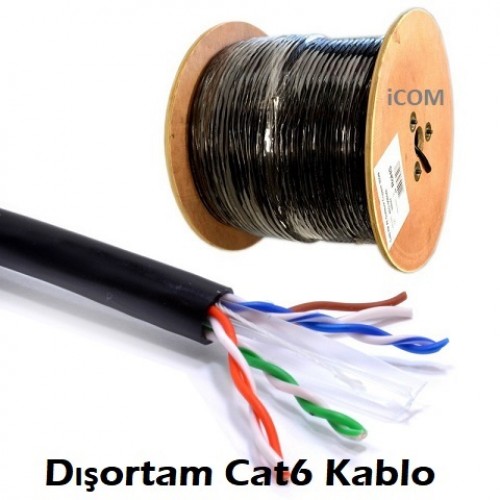 Dış ortam CAT6 Kablo UTP Outdoor Kablo 300 Metre ICT-60