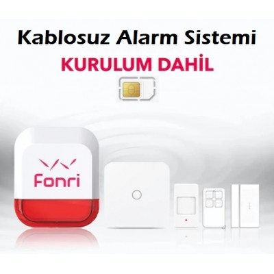 Fonri Gsm+ Wifi Kablosuz Alarm Paketi 2G Kurulum Dahil