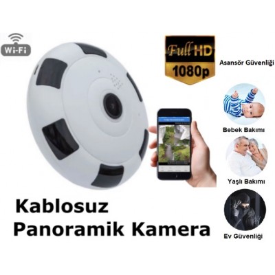 Panoramik Kablosuz 360 Derece Wifi Kamera T-86