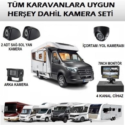 4 Kameralı Kayıtlı Karavan Kamera Sistemi AR-20