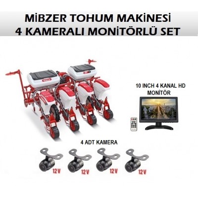 Mibzer Havalı Tohum Makinesi 4lü Araç Kamera Seti