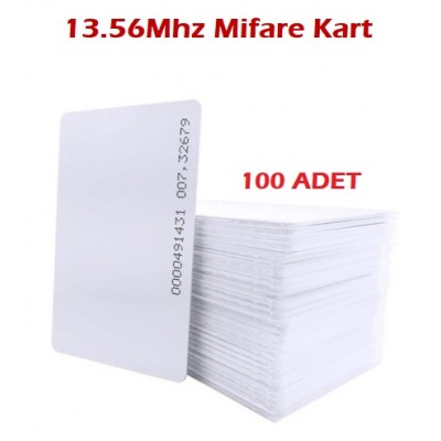 Mifare Kart 13,56 Mhz Rfid Kart Okuyucularla Uyumlu 100 Adet