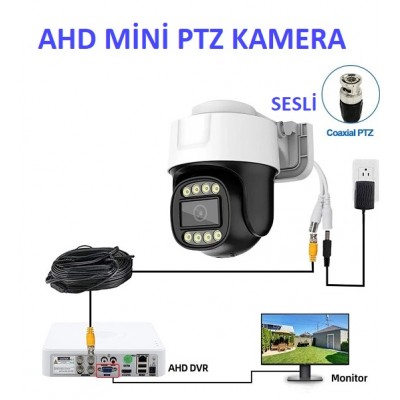 Ahd Mini Speed Dome Ptz Kamera 2Mp