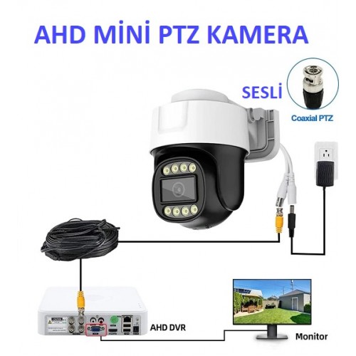 Ahd Mini Speed Dome Ptz Kamera 2Mp
