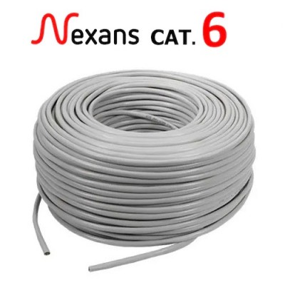 Nexans Cat6 Kablo Tam Bakır Gri 100 Metre