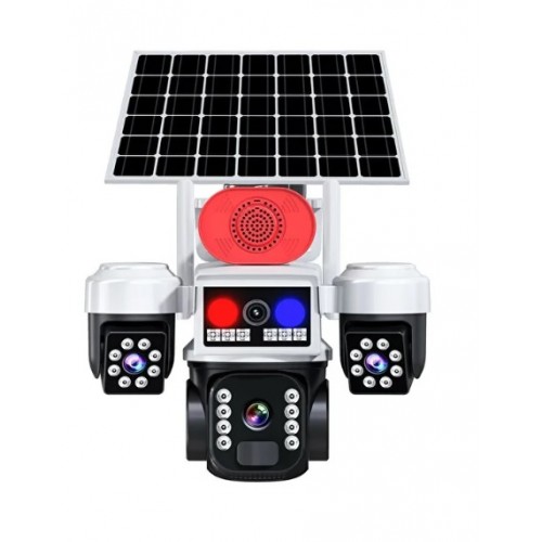 Avenir AV-S463 Beyaz Sim Kartlı 3 Kameralı 4G Güneş Enerjili Solar Kamera