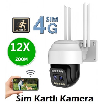 4g Sim Kartlı Kamera 12x Zoom Kamera ICS-790
