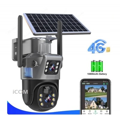 6MP Çift Kameralı 4G Sim Kartlı Solar Kamera ICC-2290