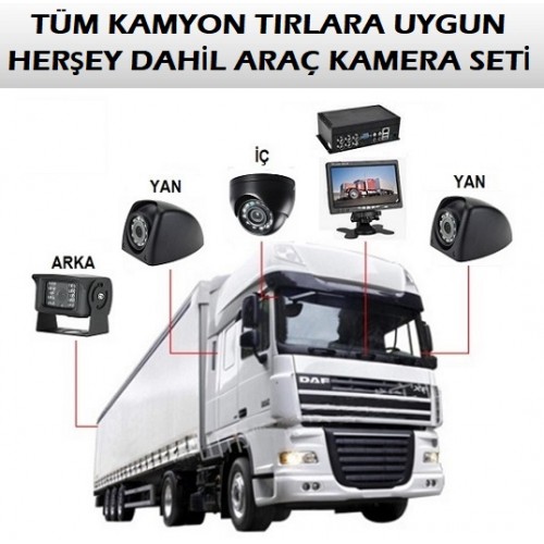 AR-16 4 Kameralı Kayıtlı Kamyon, Tır Araç Kamera Sistemi