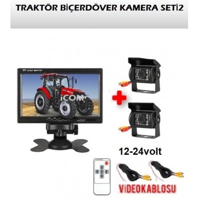 Traktör ve Biçerdöver 2 Kameralı Araç Kamera Seti IC-44 