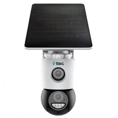 Ttec SLR-3320S-MH/SL-4G 3+3 MP Çift Kameralı Solar Panelli Gece Renkli 4G PTZ Solar Kamera
