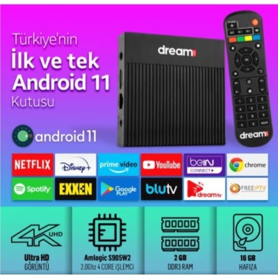 Dreamstar W2 Android Tv Box | 2gb Ram 16GB Hafıza | Android 11