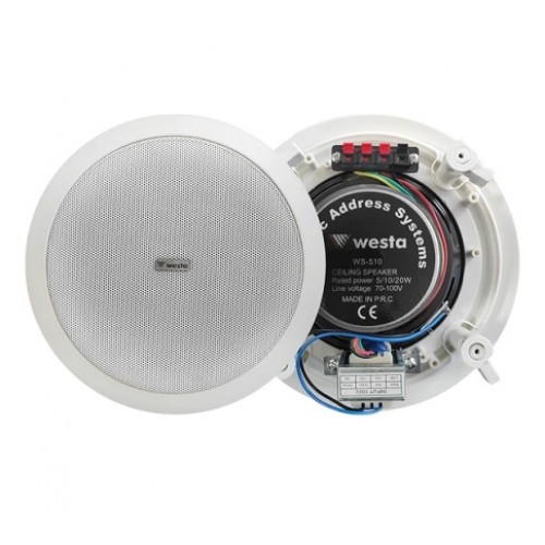 Westa Alçıpan Tavan Hoparlör 20 cm Trafolu 2 Yollu Beyaz WS-510