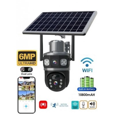 Çift Kameralı Solar Wifi Kamera 6MP SR-229