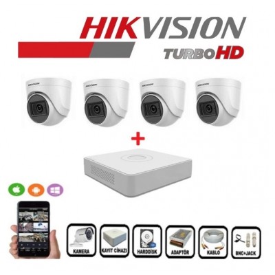 Hikvision 4 Kameralı İç Ortam Güvenlik Kamera Seti
