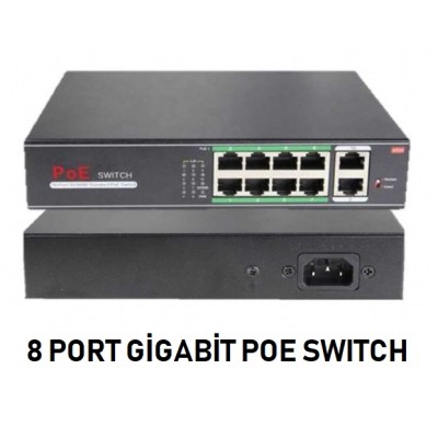 8 Port Poe Switch 10 100 1000 ICP-08