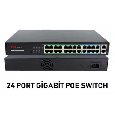 24 Port Poe Switch 10 100 1000 ICP-24