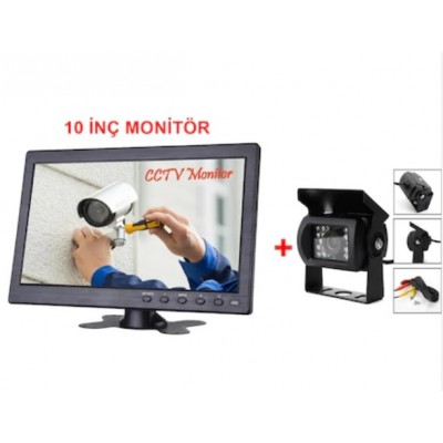 Traktör Biçerdöver İş Makinası 10 inç Monitör Kamera Seti IC-49