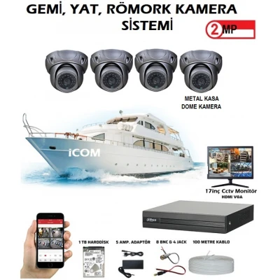 Gemi Römorkör Yat Deniz Taşıtlarına Uygun Kamera Sistemi AR-42 