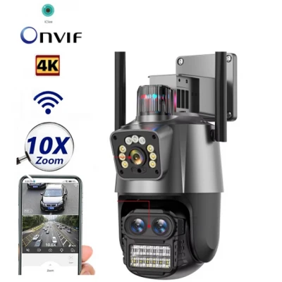 3 Lens 10X Zoom 9MP PTZ Wifi Kamera Polis Çakarlı ICS-8970