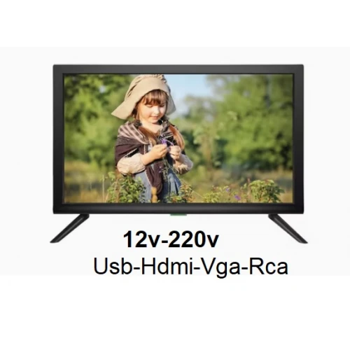 24 inç Led Monitör Usb-Hdmı-Vga-Rca Girişli 12v 220 Volt LDD-24