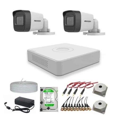 Hikvision 2 Kameralı Dış Ortam Güvenlik Kamera Seti