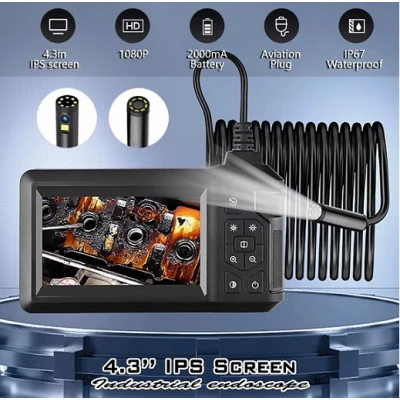 30 Metre Endoskop Ekranlı Yılan Kamera 1080P Sert Kablo ICS-330