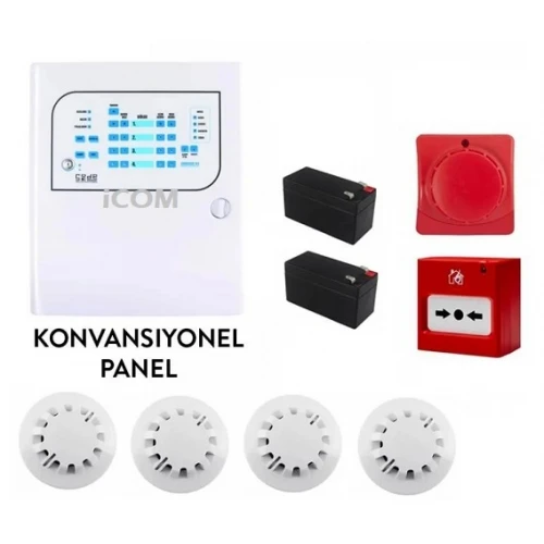 4 Lü Yangın Alarmı Seti Komple Set