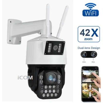 6MP Çift Kameralı 42x Zoom Büyük Kasa PTZ WIFI Kamera S-942
