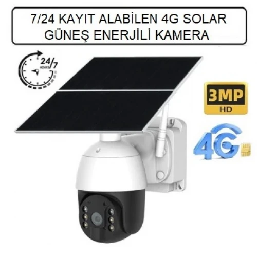 4g Sim Kartlı 7/24 Kayıtlı Solar Kamera ICC-2079