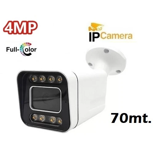 4MP UltraHD Gece Renkli IP Bullet Kamera 70 Metre IC-309