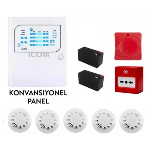 5 Li Yangın Alarmı Seti Komple Set