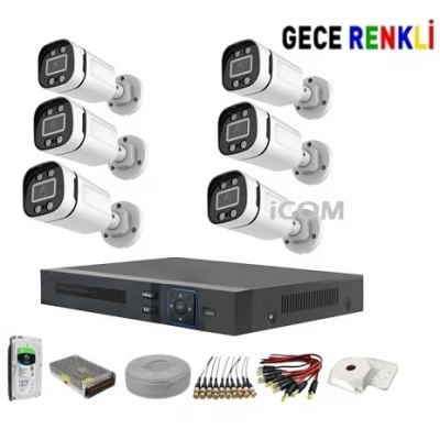 ST-06 6 Kameralı 2MP AHD Güvenlik Seti