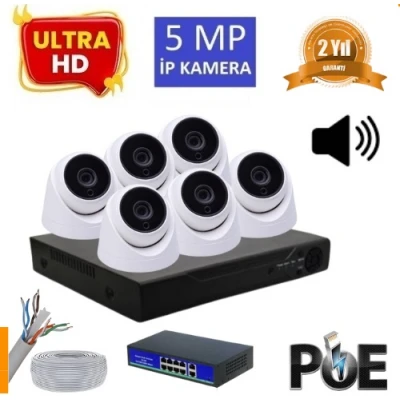 6 Kameralı 5MP ULTRAHD IP Kamera Seti ST-660