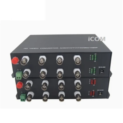 8 Kanal Fiber Media Converter Dijitalden Ahd ye 8CH BNC Dönüştürücü ICX-80