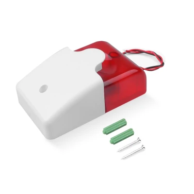 12 V kablolu flaşörlü siren, dahili siren ev güvenlik alarm sistemi IS-34