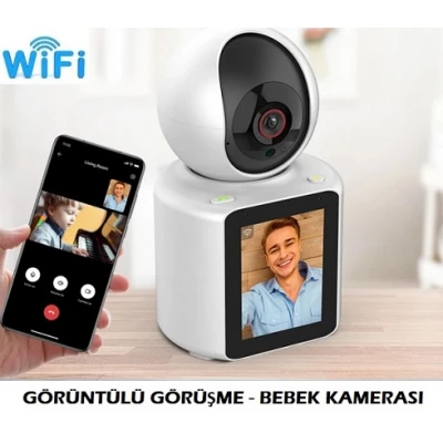 Karşılıklı Video Arama Görüntülü Görüşme FullHD Bebek Kamerası ICM-8070