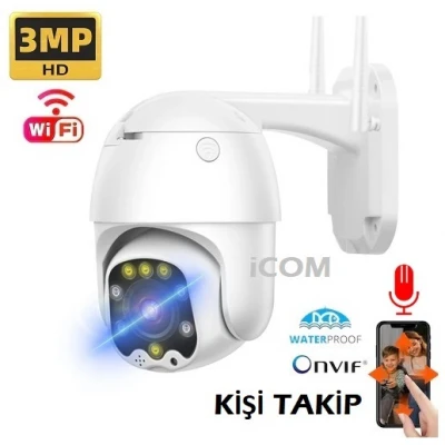 3MP ONVİF DESTEKLİ KİŞİ TAKİP EDEN WİFİ KAMERA T-3920