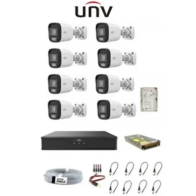 Uniview 8 Kameralı 2mp Güvenlik Kamera Seti icomU-88